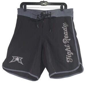 Revgear Fight Ready Shorts Mens M Black Combat MMA Training Gym Grappling